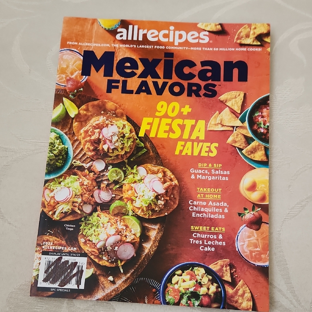 4/$15 Allrecipes Mexican Flavors Cookbook Magazine 7/23